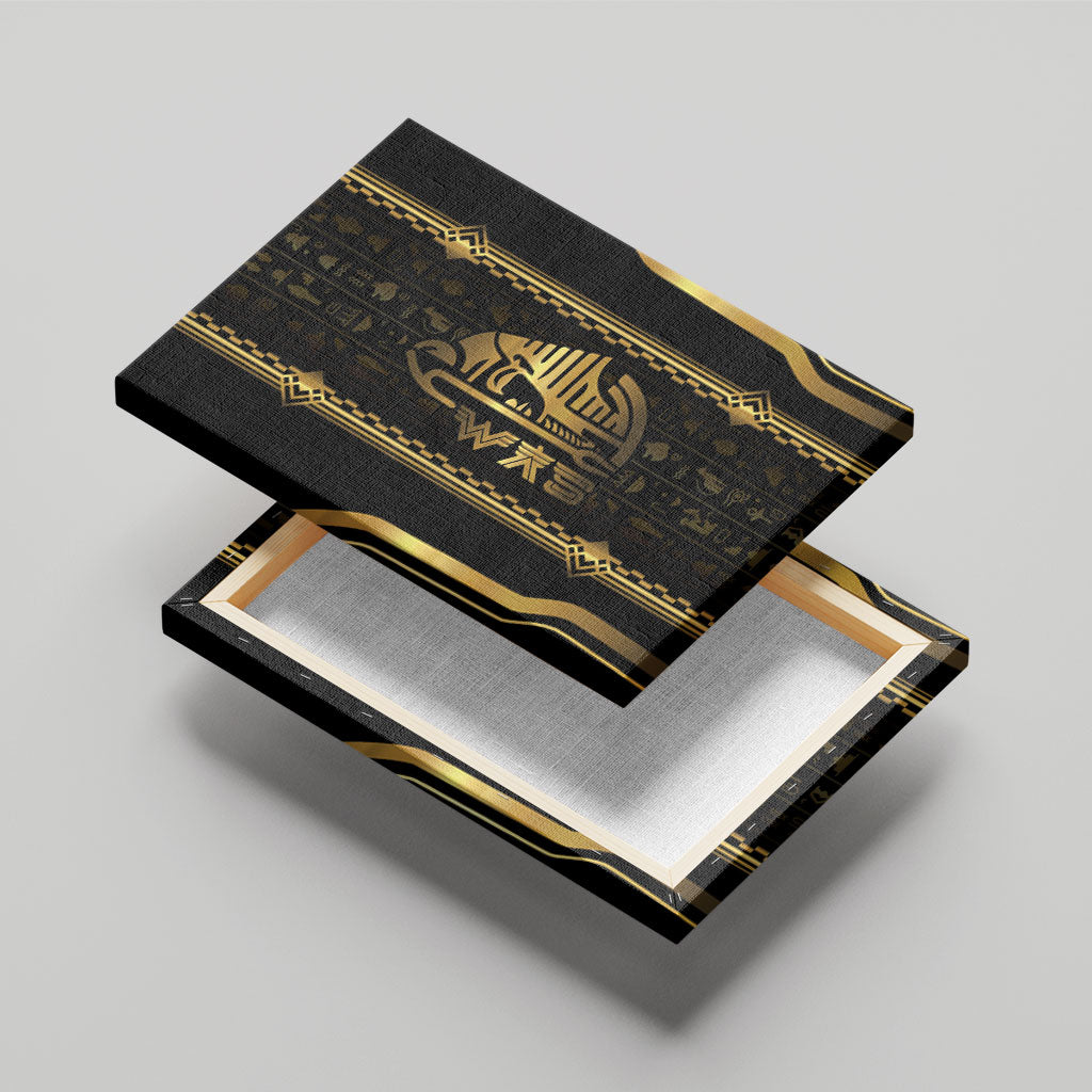 Egypt Was Sceptre Canvas Wall Art Gold Pharaoh Patterns