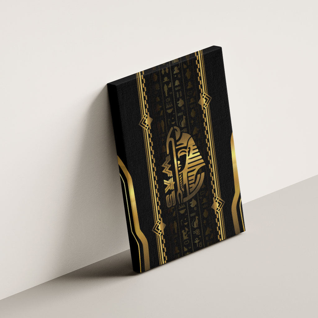 Egypt Was Sceptre Canvas Wall Art Gold Pharaoh Patterns