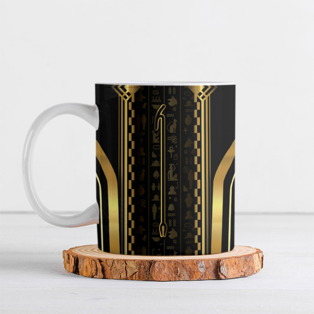Personalized Egypt Was Sceptre Ceramic Mug Gold Pharaoh Patterns
