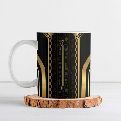 Personalized Egypt Was Sceptre Ceramic Mug Gold Pharaoh Patterns
