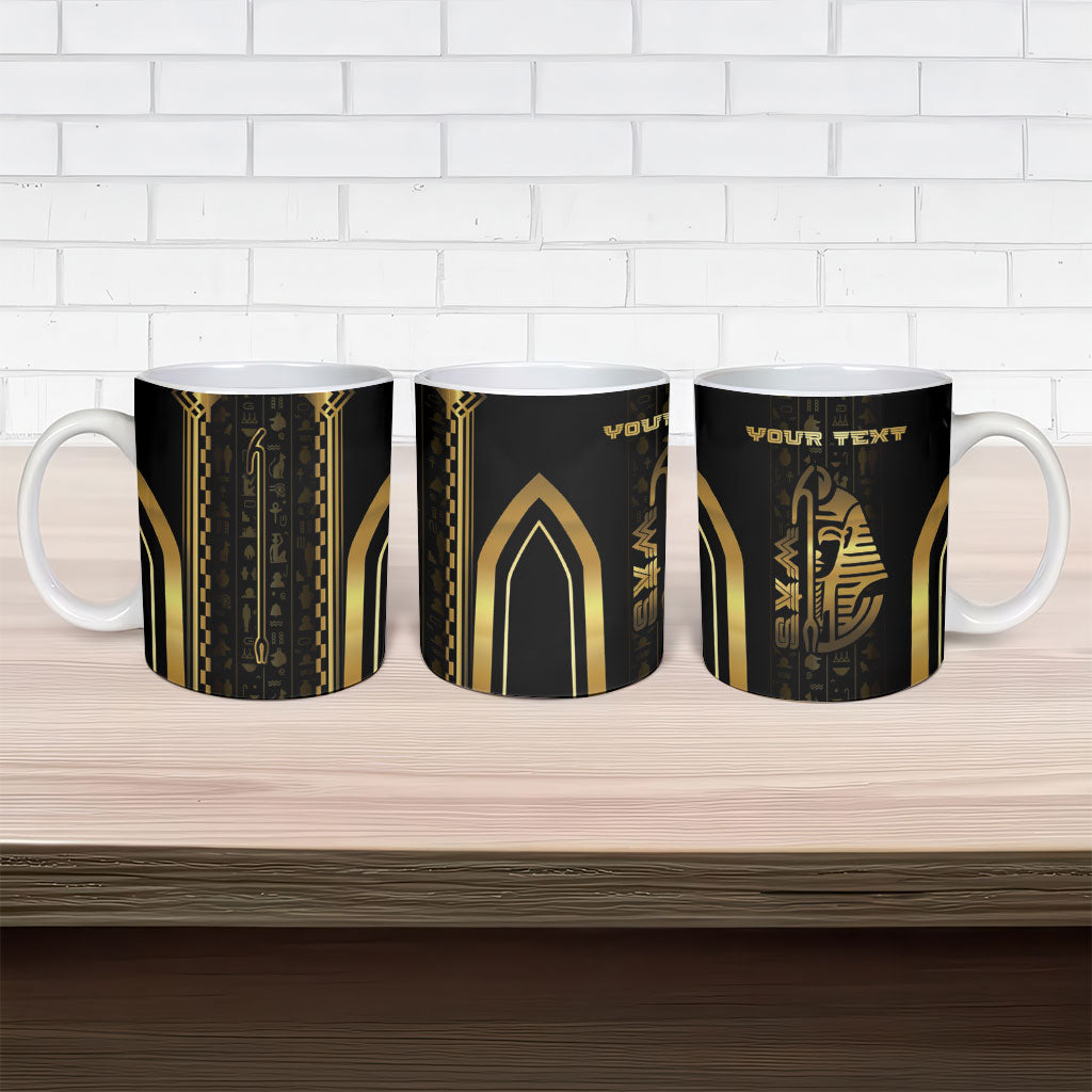 Personalized Egypt Was Sceptre Ceramic Mug Gold Pharaoh Patterns