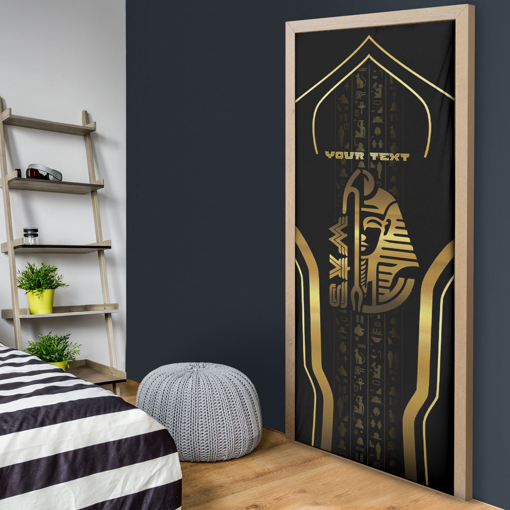 Personalized Egypt Was Sceptre Door Cover Gold Pharaoh Patterns