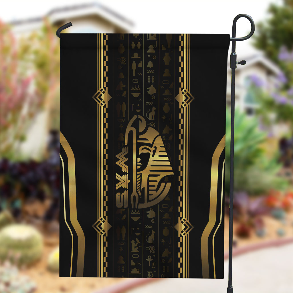 Egypt Was Sceptre Garden Flag Gold Pharaoh Patterns