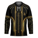 Personalized Egypt Was Sceptre Hockey Jersey Gold Pharaoh Patterns