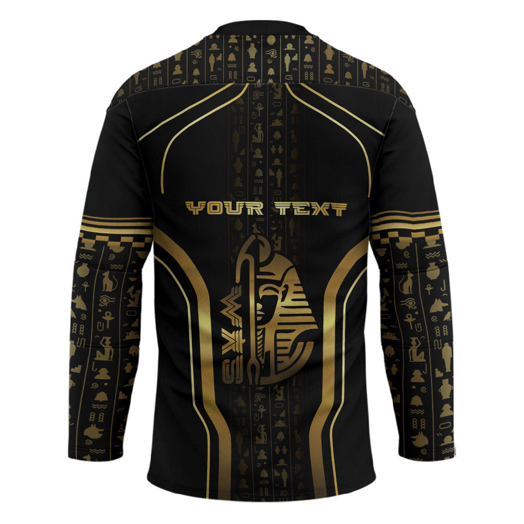 Personalized Egypt Was Sceptre Hockey Jersey Gold Pharaoh Patterns