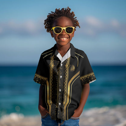 Personalized Egypt Was Sceptre Kid Hawaiian Shirt Gold Pharaoh Patterns