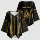Personalized Egypt Was Sceptre Kimono Sleeve Blouse Gold Pharaoh Patterns