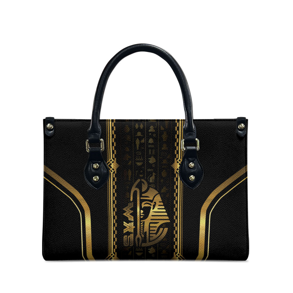 Egypt Was Sceptre Leather Bag Gold Pharaoh Patterns