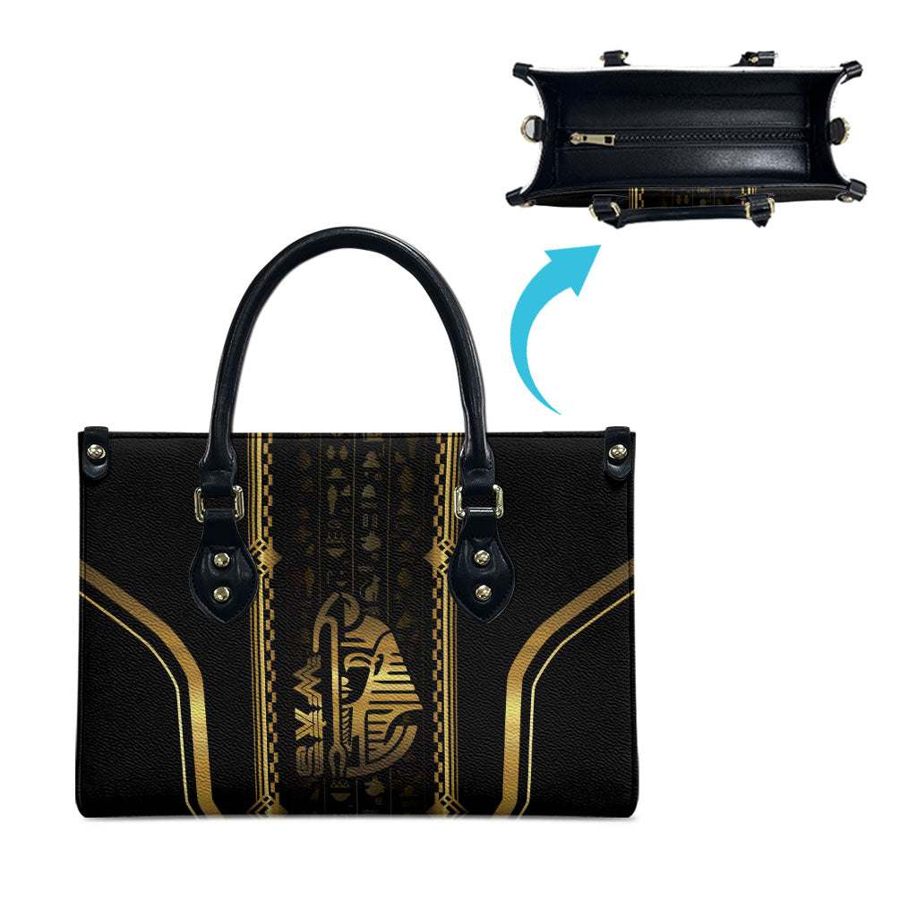 Egypt Was Sceptre Leather Bag Gold Pharaoh Patterns