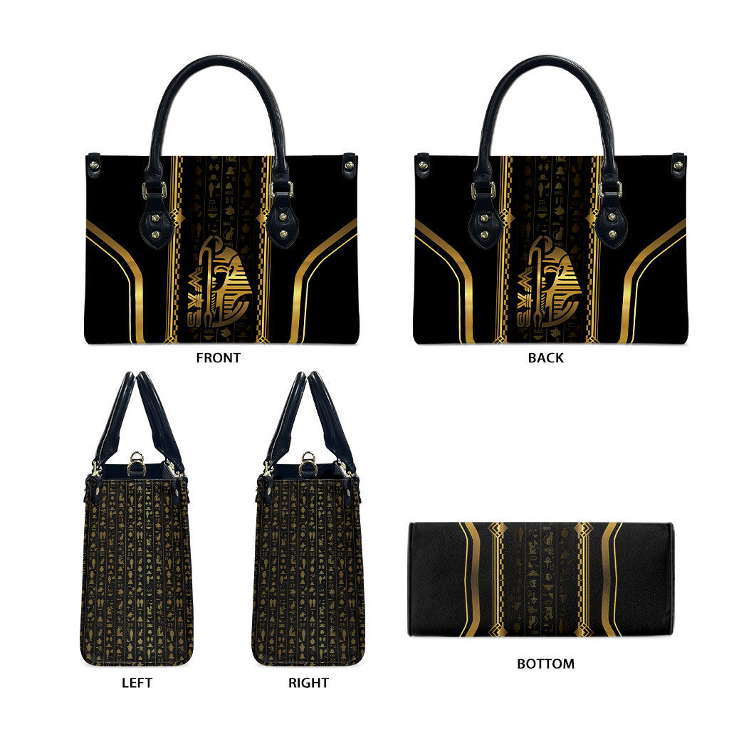 Egypt Was Sceptre Leather Bag Gold Pharaoh Patterns