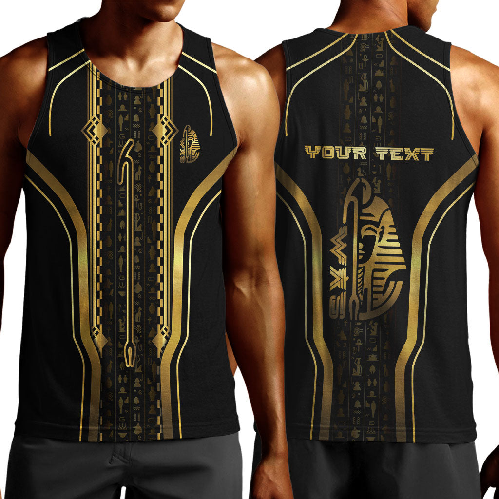 Personalized Egypt Was Sceptre Men Tank Top Gold Pharaoh Patterns