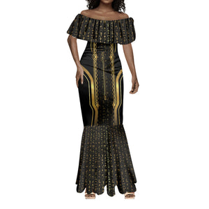 Personalized Egypt Was Sceptre Mermaid Dress Gold Pharaoh Patterns