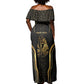 Personalized Egypt Was Sceptre Off Shoulder Maxi Dress Gold Pharaoh Patterns