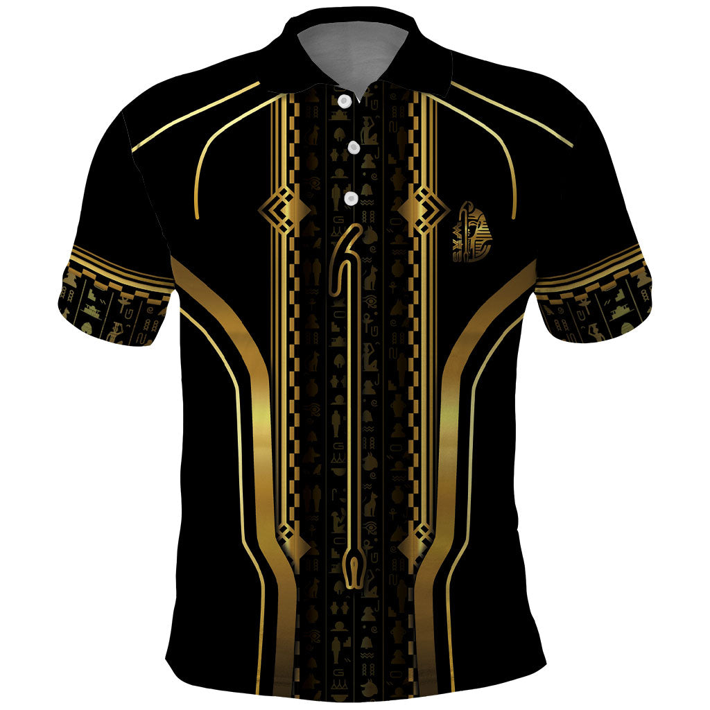 Personalized Egypt Was Sceptre Polo Shirt Gold Pharaoh Patterns