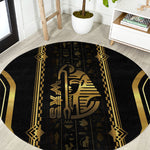 Egypt Was Sceptre Round Carpet Gold Pharaoh Patterns