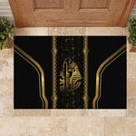 Egypt Was Sceptre Rubber Doormat Gold Pharaoh Patterns