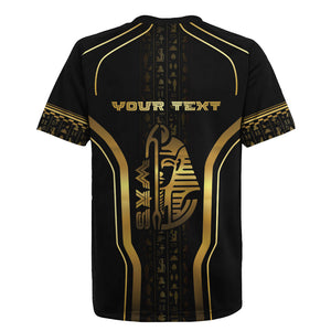 Personalized Egypt Was Sceptre Rugby Jersey Gold Pharaoh Patterns