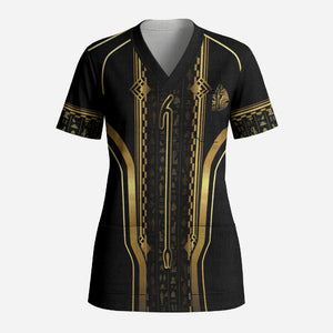 Personalized Egypt Was Sceptre Scrub Top Gold Pharaoh Patterns
