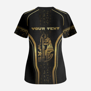 Personalized Egypt Was Sceptre Scrub Top Gold Pharaoh Patterns