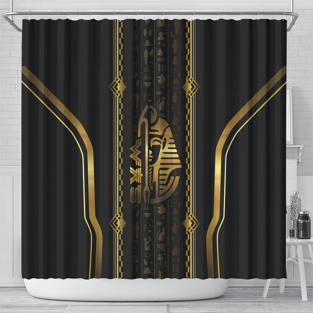 Egypt Was Sceptre Shower Curtain Gold Pharaoh Patterns