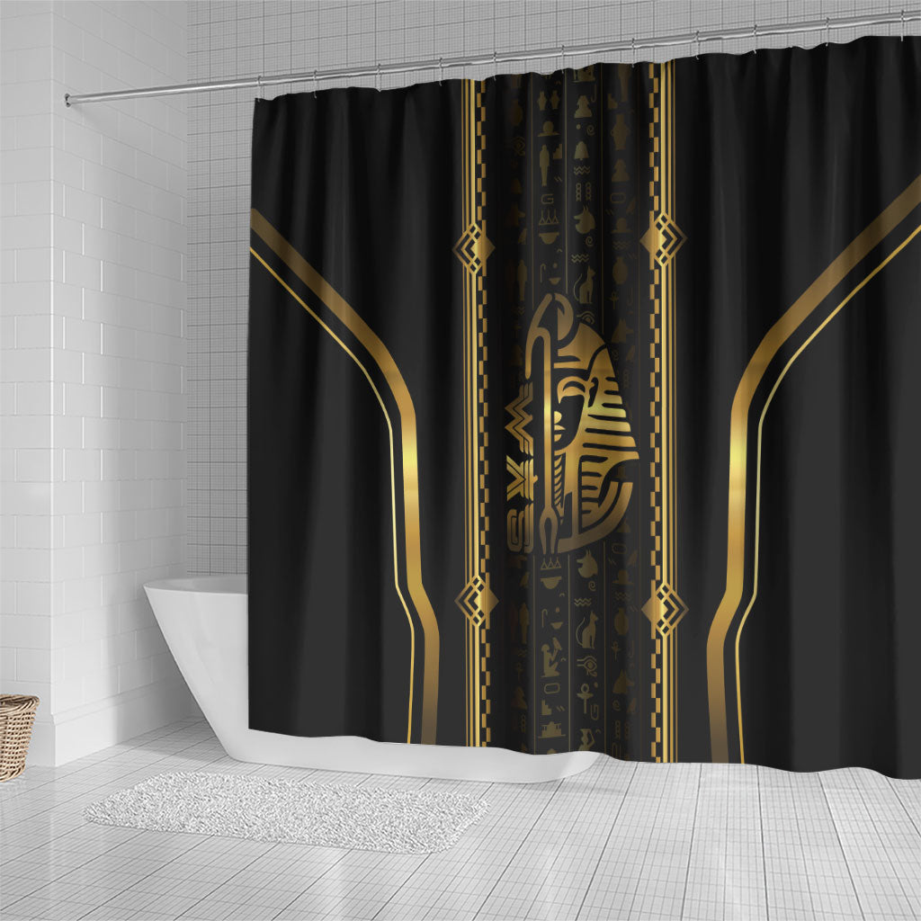 Egypt Was Sceptre Shower Curtain Gold Pharaoh Patterns