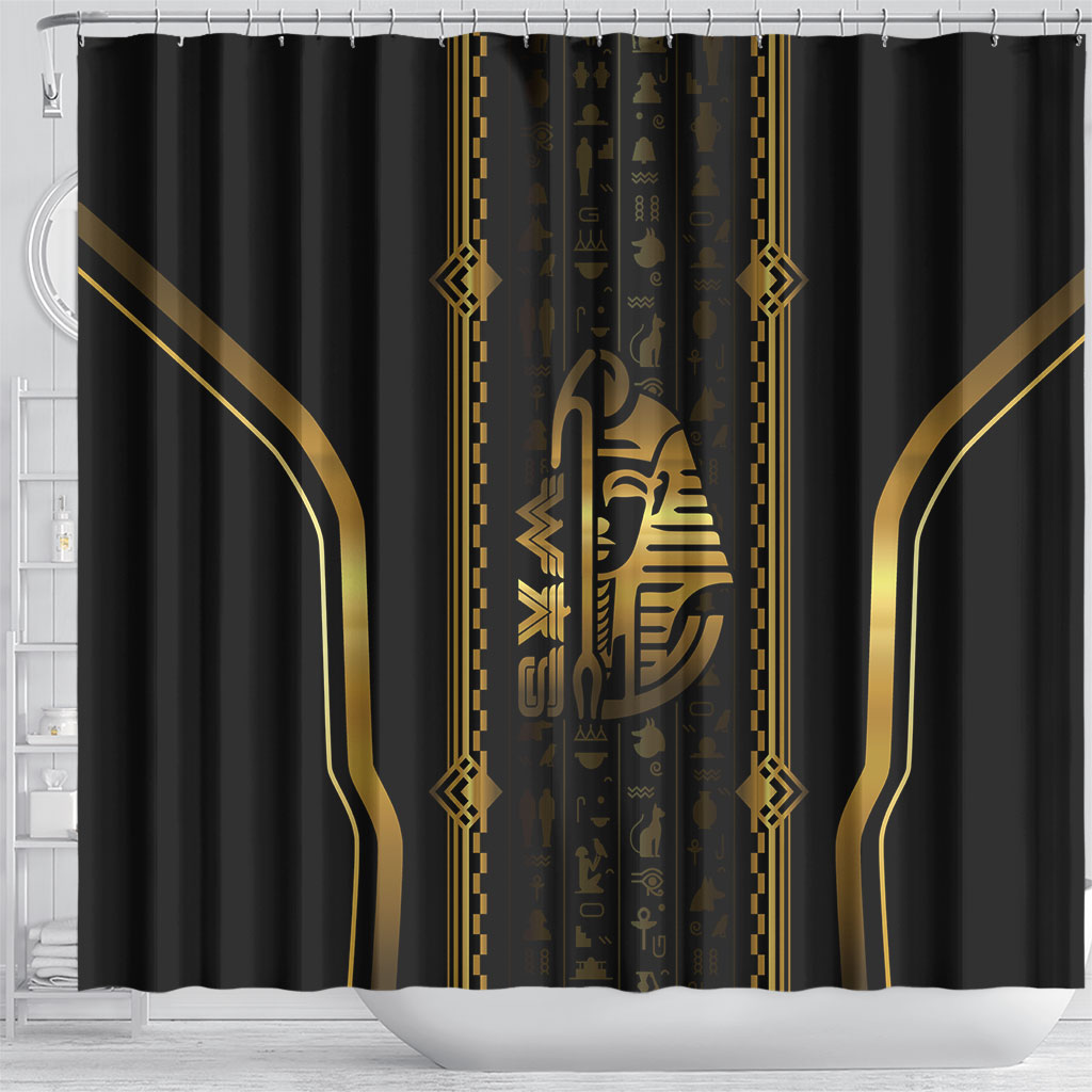 Egypt Was Sceptre Shower Curtain Gold Pharaoh Patterns