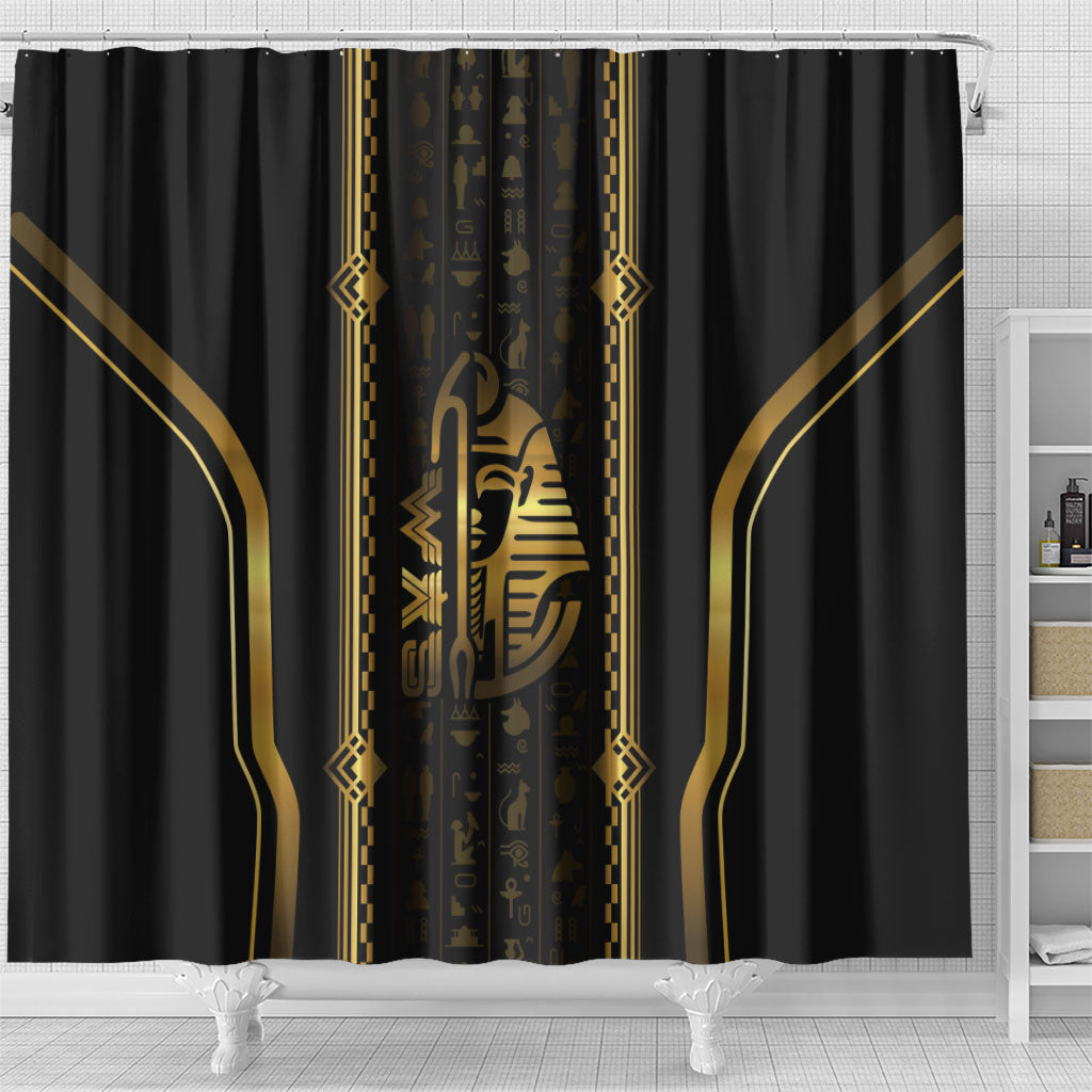 Egypt Was Sceptre Shower Curtain Gold Pharaoh Patterns