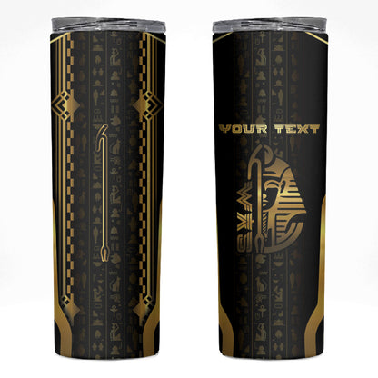 Personalized Egypt Was Sceptre Skinny Tumbler Gold Pharaoh Patterns