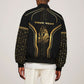 Personalized Egypt Was Sceptre Sleeve Zip Bomber Jacket Gold Pharaoh Patterns