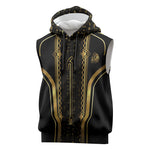 Personalized Egypt Was Sceptre Sleeveless Hoodie Gold Pharaoh Patterns