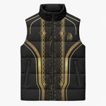Personalized Egypt Was Sceptre Sleeveless Puffer Jacket Gold Pharaoh Patterns