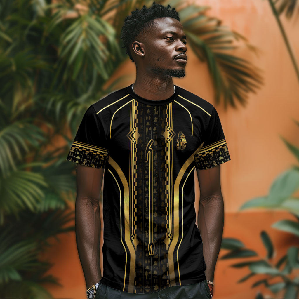Personalized Egypt Was Sceptre T shirt Gold Pharaoh Patterns