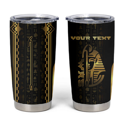 Personalized Egypt Was Sceptre Tumbler Cup Gold Pharaoh Patterns