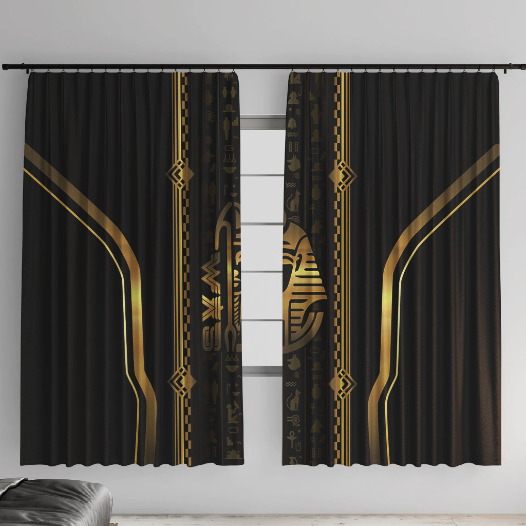 Egypt Was Sceptre Window Curtain Gold Pharaoh Patterns