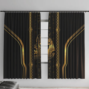Egypt Was Sceptre Window Curtain Gold Pharaoh Patterns