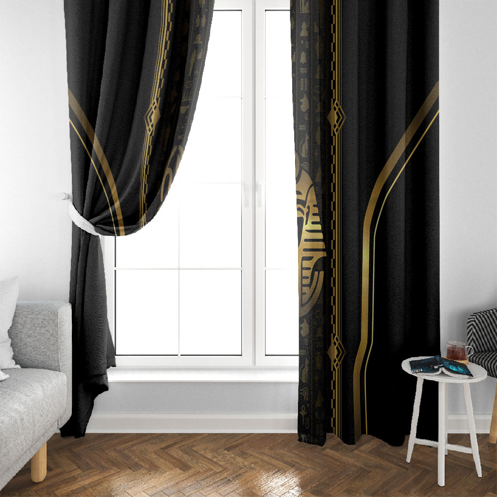 Egypt Was Sceptre Window Curtain Gold Pharaoh Patterns