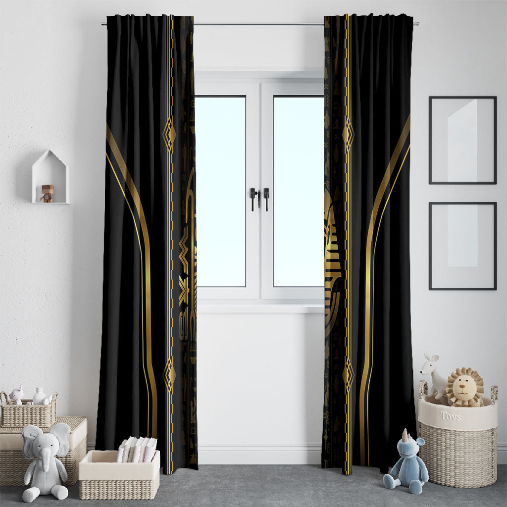 Egypt Was Sceptre Window Curtain Gold Pharaoh Patterns