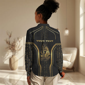 Personalized Egypt Was Sceptre Women Casual Shirt Gold Pharaoh Patterns
