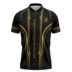 Personalized Egypt Was Sceptre Zipper Polo Shirt Gold Pharaoh Patterns