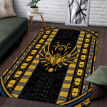 Egypt The Scarab Beetle Area Rug Winged Solar Amulet Symbol