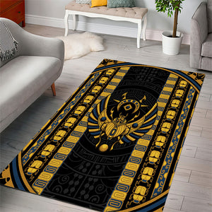 Egypt The Scarab Beetle Area Rug Winged Solar Amulet Symbol