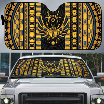 Egypt The Scarab Beetle Auto Sun Shade Winged Solar Amulet Symbol
