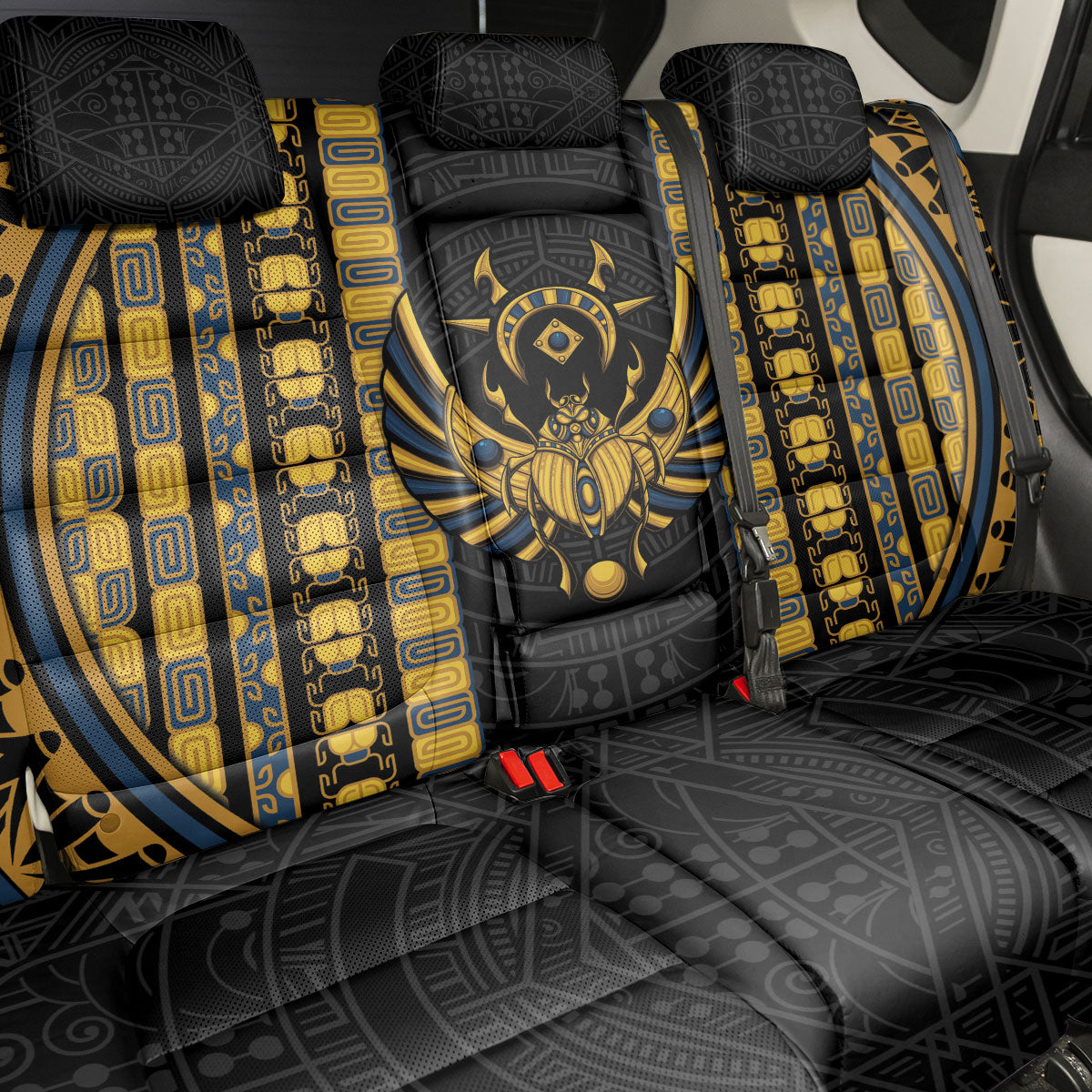 Egypt The Scarab Beetle Back Car Seat Cover Winged Solar Amulet Symbol