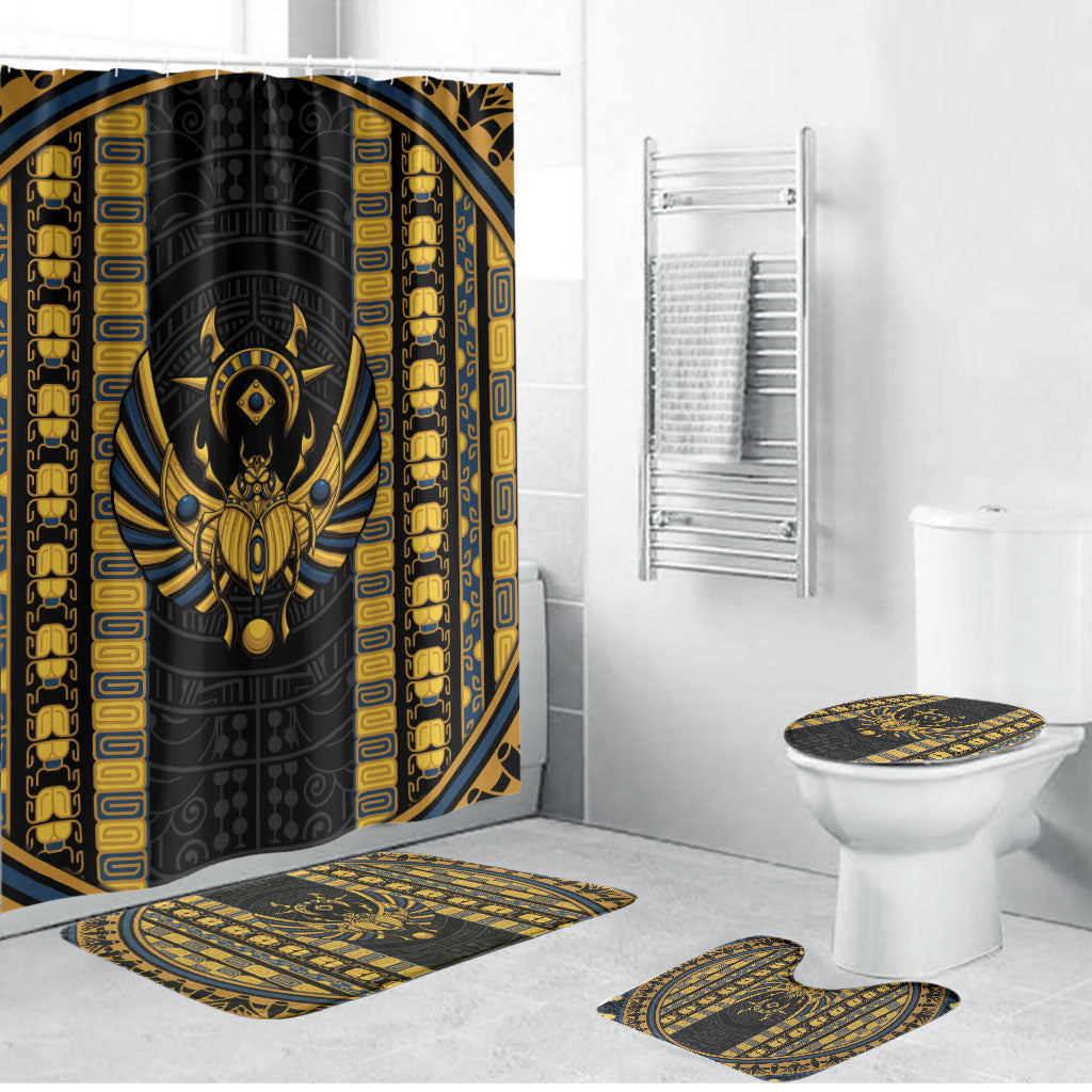 Egypt The Scarab Beetle Bathroom Set Winged Solar Amulet Symbol