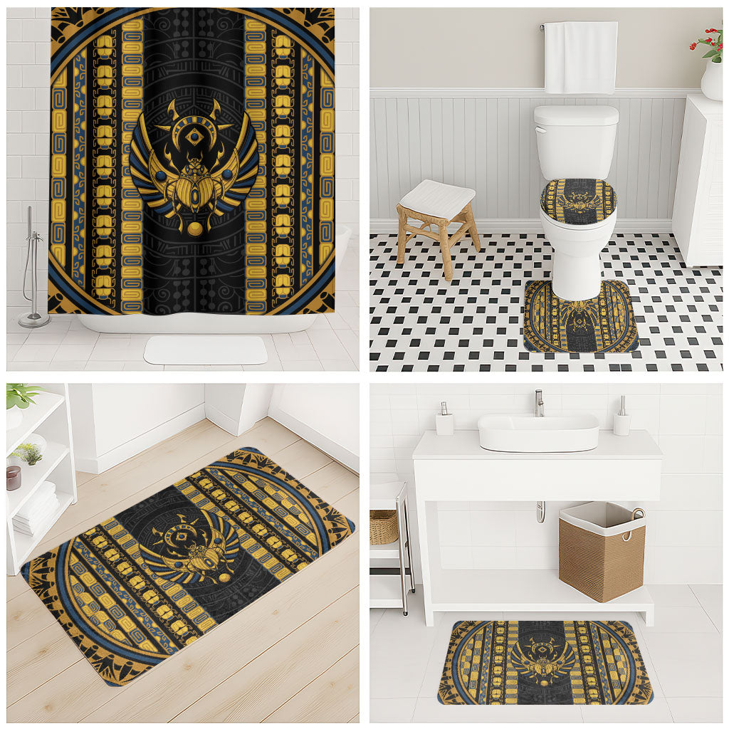 Egypt The Scarab Beetle Bathroom Set Winged Solar Amulet Symbol