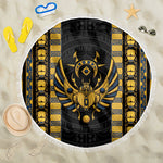 Egypt The Scarab Beetle Beach Blanket Winged Solar Amulet Symbol