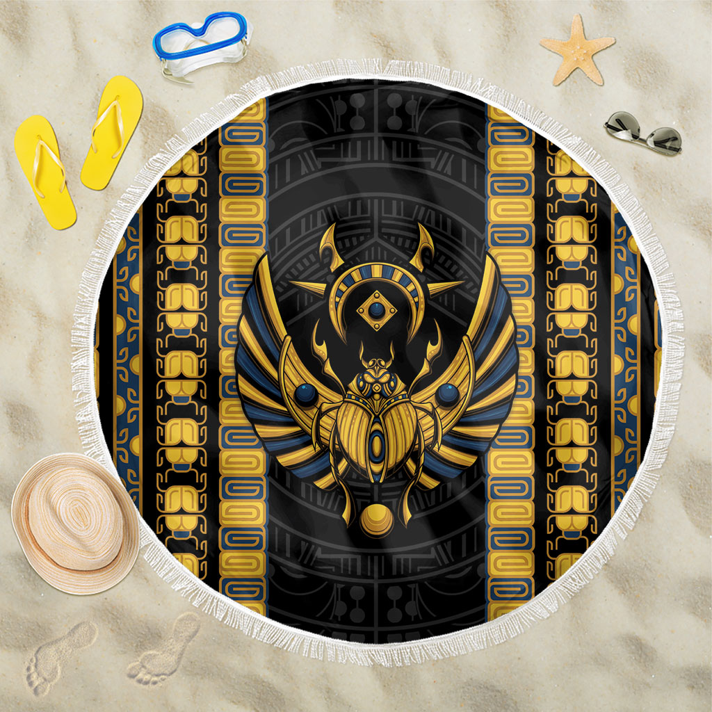 Egypt The Scarab Beetle Beach Blanket Winged Solar Amulet Symbol