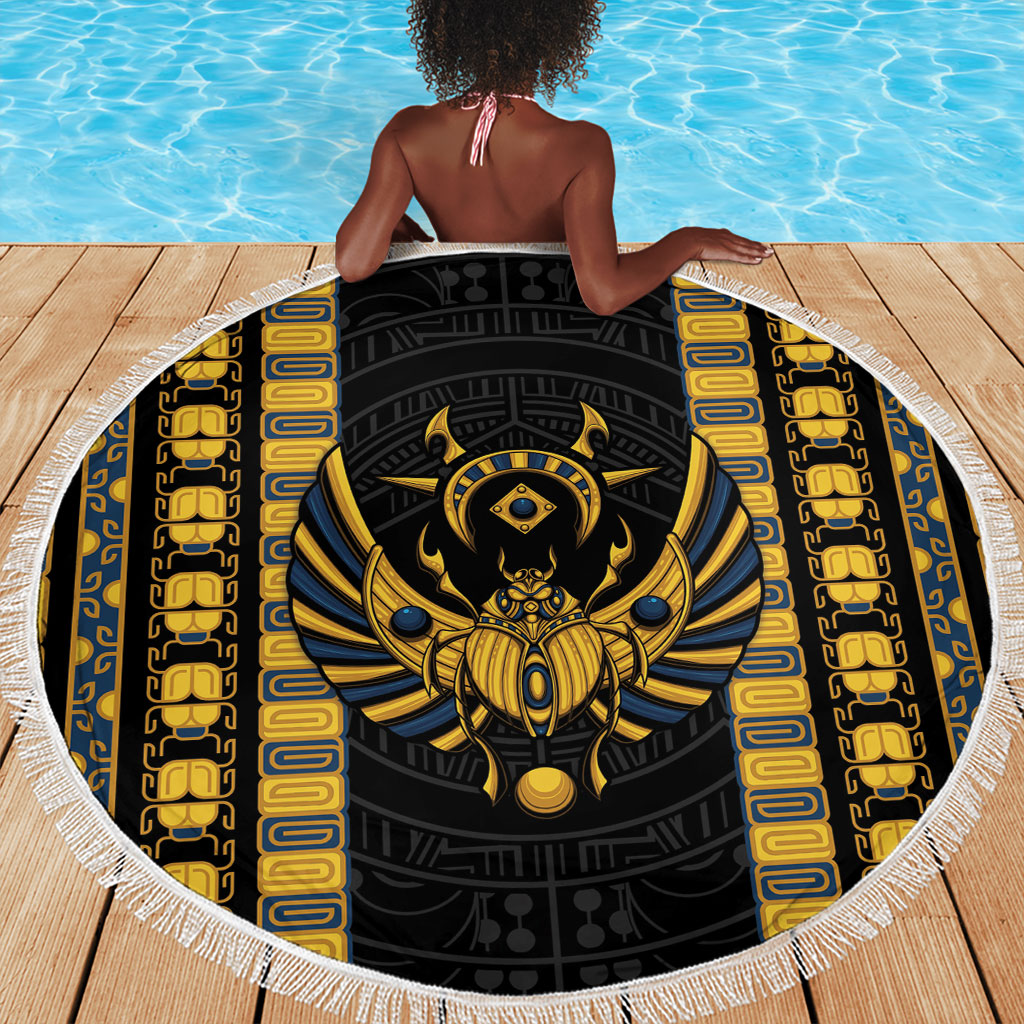 Egypt The Scarab Beetle Beach Blanket Winged Solar Amulet Symbol
