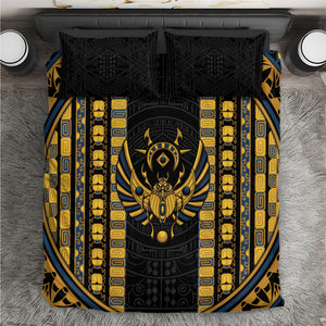 Egypt The Scarab Beetle Bedding Set Winged Solar Amulet Symbol