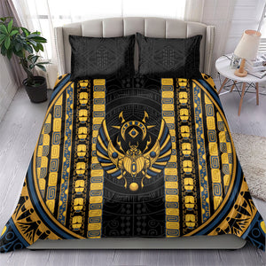 Egypt The Scarab Beetle Bedding Set Winged Solar Amulet Symbol